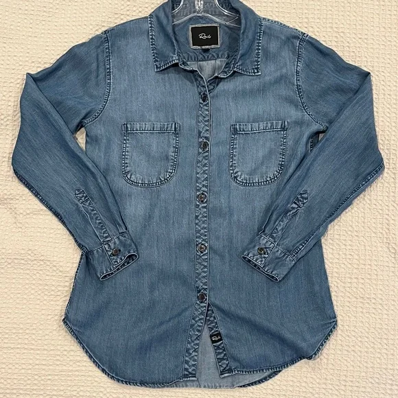 Rails Denim Blue Women's Shirt - Picture 1 of 6
